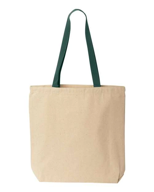 Natural Tote with Contrast-Color Handles - Image 3
