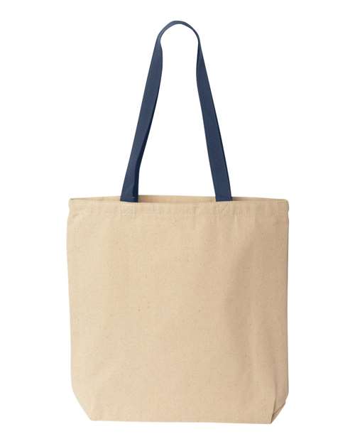 Natural Tote with Contrast-Color Handles - Image 4