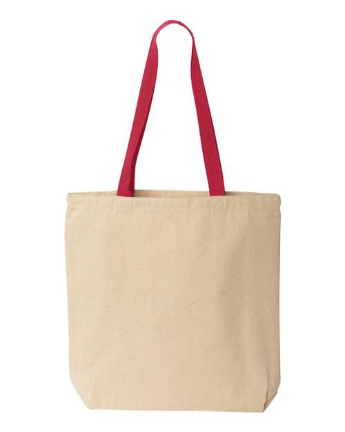 Natural Tote with Contrast-Color Handles - Image 5
