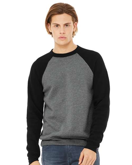Unisex Sponge Fleece Raglan Crewneck Sweatshirt - Image 17