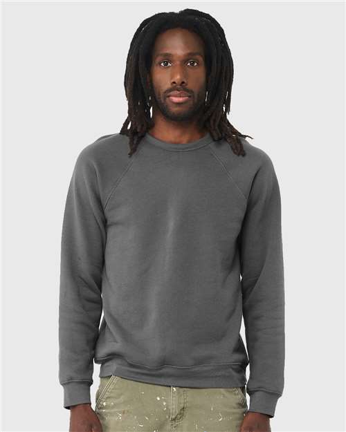 Unisex Sponge Fleece Raglan Crewneck Sweatshirt - Image 3