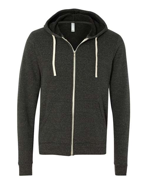Unisex Triblend Sponge Fleece Full-Zip Hoodie Sweatshirt - Image 3