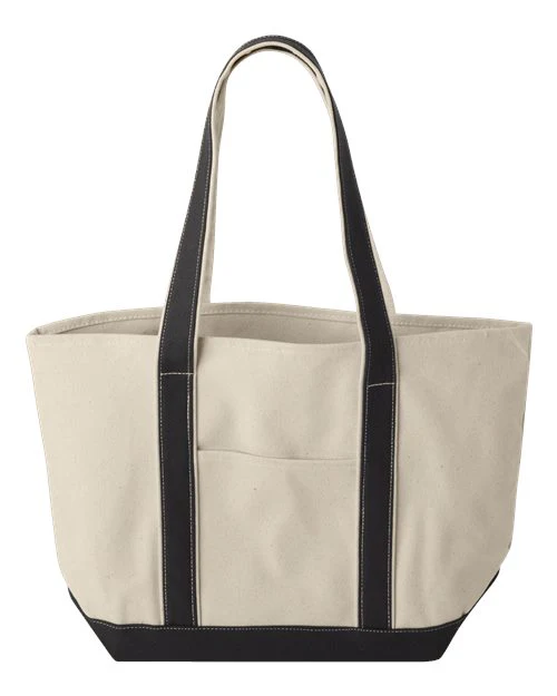 Windward Large Cotton Canvas Classic Resort Tote - Image 3