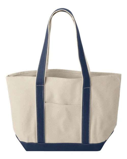 Windward Large Cotton Canvas Classic Resort Tote - Image 5