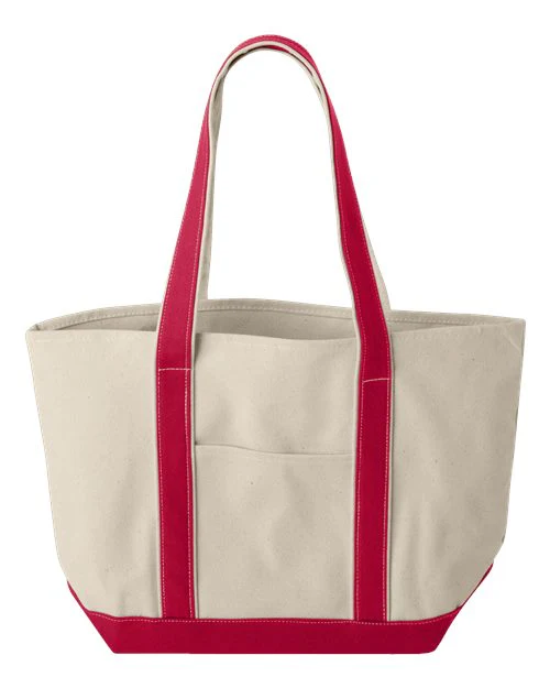 Windward Large Cotton Canvas Classic Resort Tote - Image 6