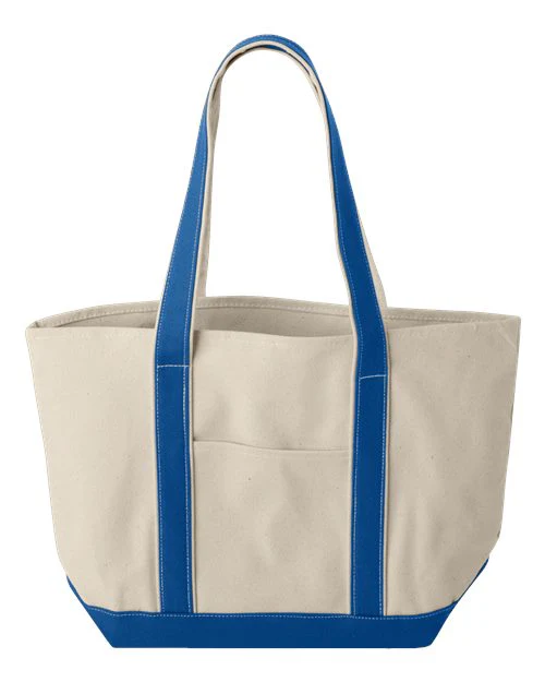 Windward Large Cotton Canvas Classic Resort Tote - Image 7