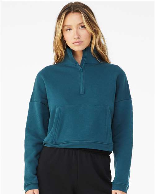 Women’s Sponge Fleece Half Zip Pullover - Image 3