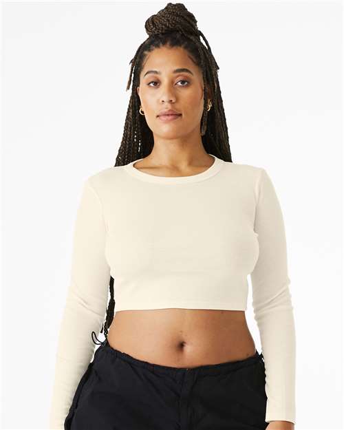 Women's Micro Rib Long Sleeve Baby Tee - Image 4