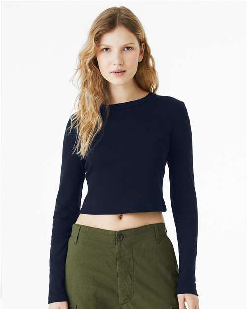Women's Micro Rib Long Sleeve Baby Tee - Image 5