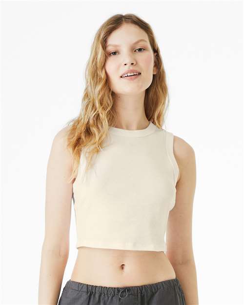 Women's Micro Rib Muscle Crop Tank - Image 5
