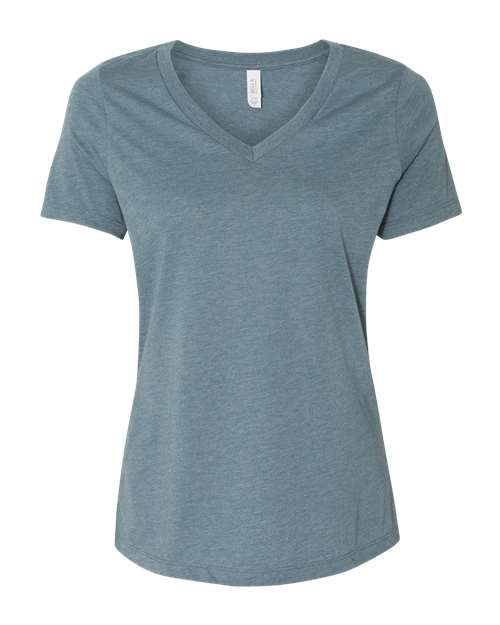 Women's Relaxed Heather CVC V-Neck Tee - Image 11