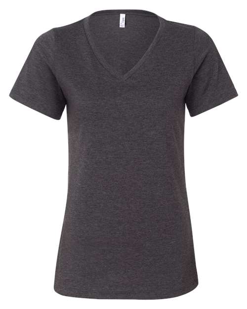 Women's Relaxed Heather CVC V-Neck Tee - Image 4