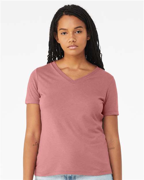 Women's Relaxed Triblend V-Neck Tee - Image 5