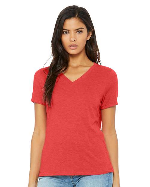 Women's Relaxed Triblend V-Neck Tee - Image 9