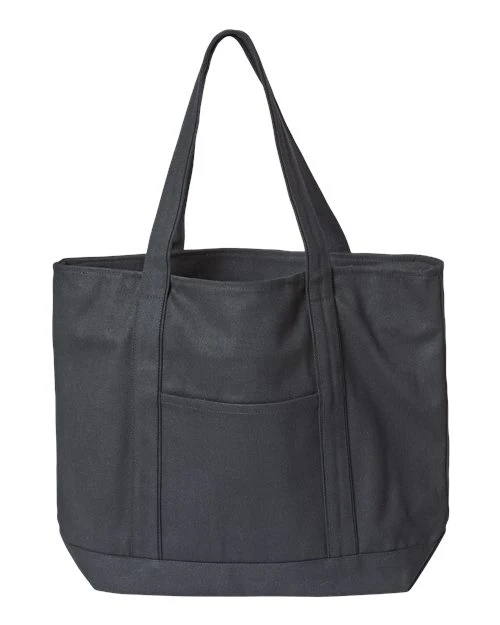 XL Zippered Cotton Canvas Resort Tote - Image 2