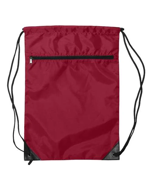 Zippered Drawstring Backpack - Image 6